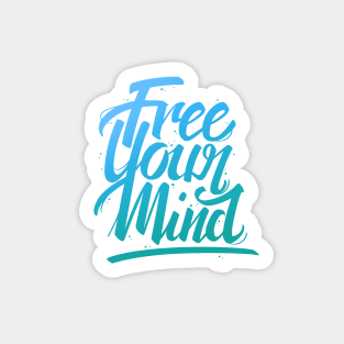 Free Your Mind Lettering Sticker